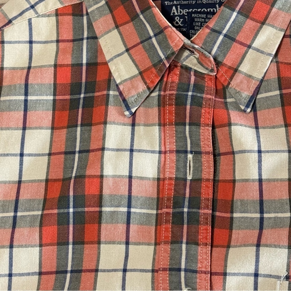 Abercrombie & Fitch Co. Men’s Plaid Button Up Long Sleeve Shirt Size Small - Picture 4 of 7